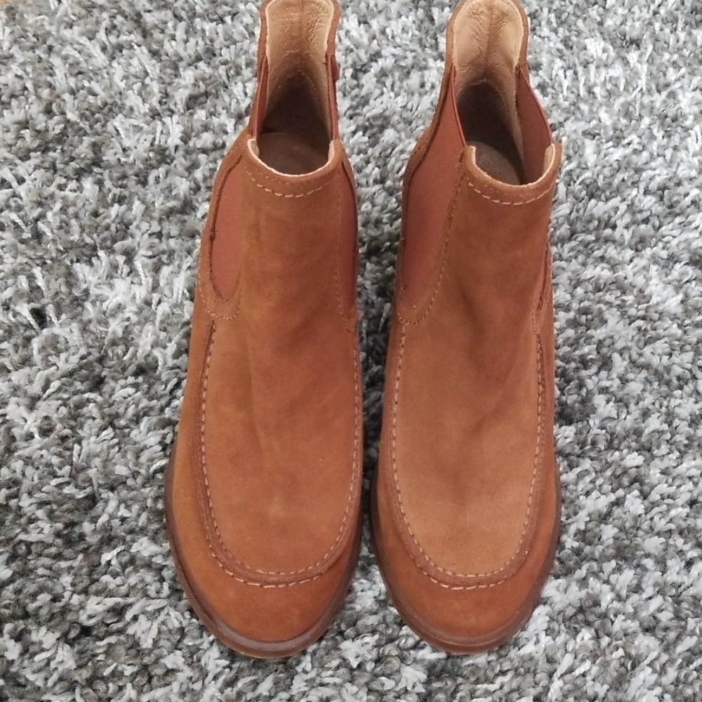 Shelly's London Ashley Suede Block boots Sz 7.5